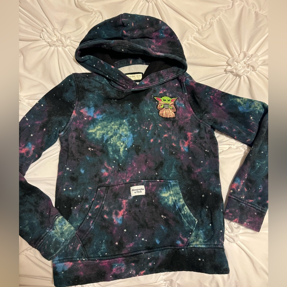 Kids Abercrombie baby Yoda hoodie sweatshirt